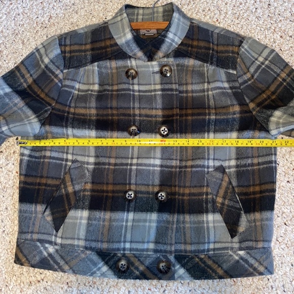 Worthington Double Breasted Plaid Cropped Jacket Size Large - Picture 13 of 16
